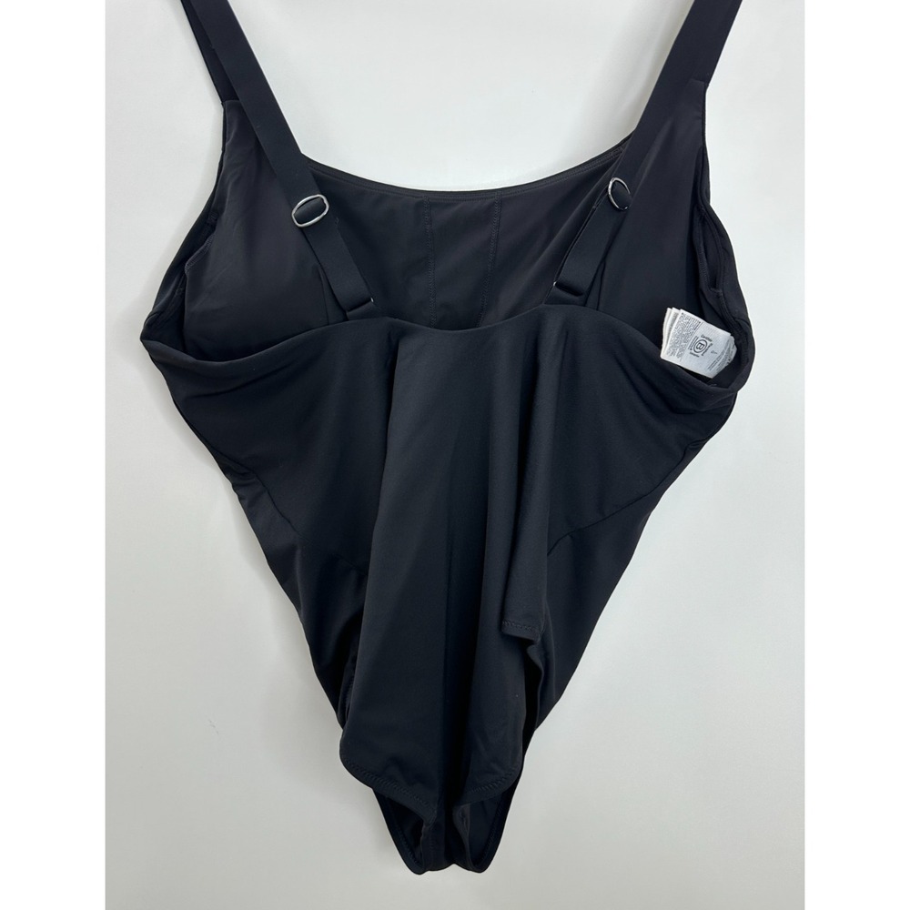 Athleta Hermosa One Piece Black Swimsuit #988619 Classic Minimalist Size Large - Picture 7 of 9